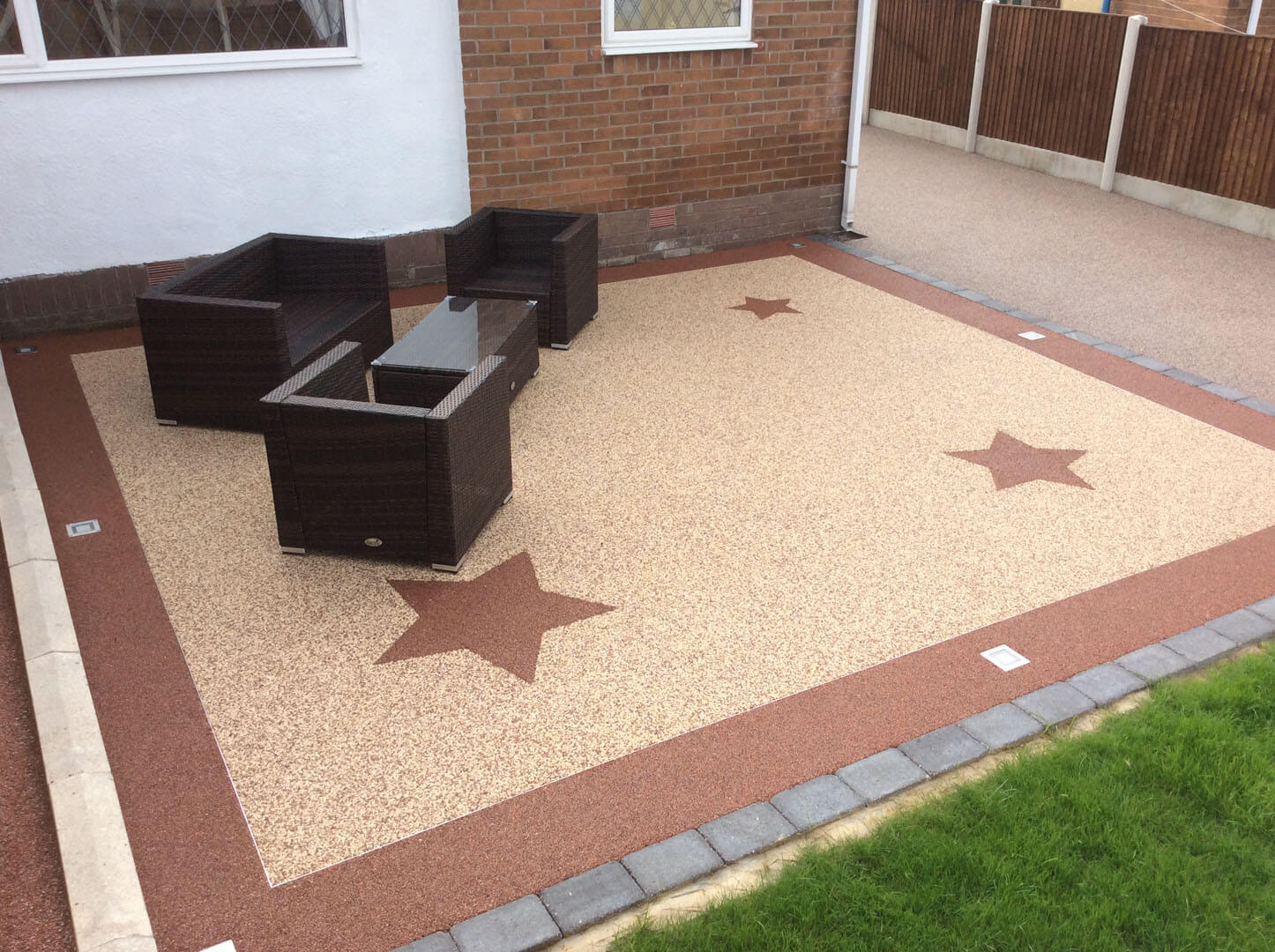 Resin patio area